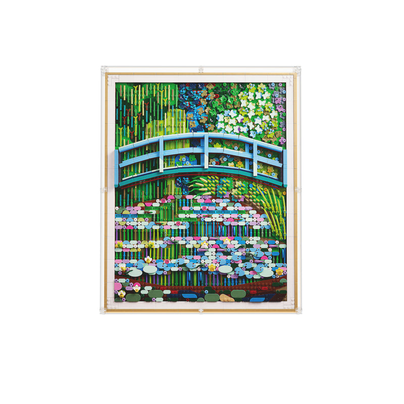 Load image into Gallery viewer, LEGO 31220 Claude Monet – Bridge over a Pond of Water Lilies - Wall Mounted Display Case
