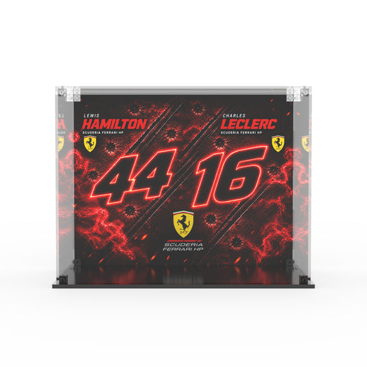 LEGO 43014 & 43022 Scuderia Ferrari F1 Hamilton & Leclerc Helmets - Display Case