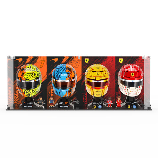 LEGO 43014, 43022, 43017 & 43023 F1 Helmets - Display Case
