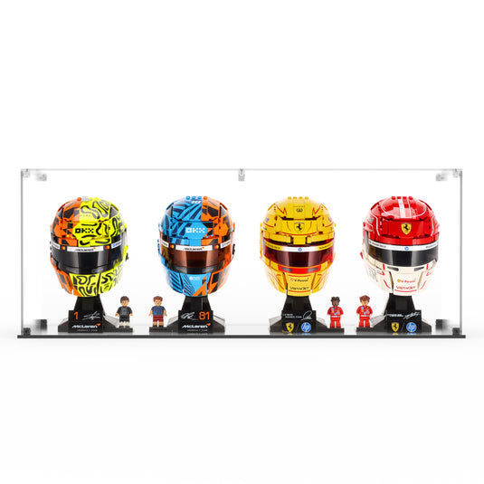 LEGO 43014, 43022, 43017 & 43023 F1 Helmets - Display Case