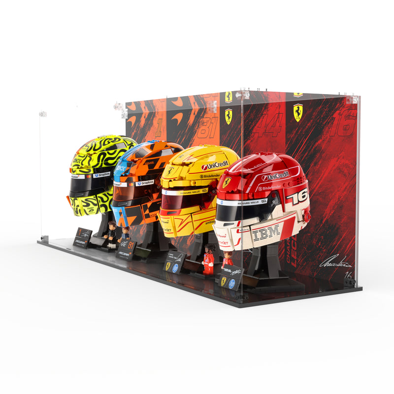 Load image into Gallery viewer, LEGO 43014, 43022, 43017 &amp; 43023 F1 Helmets - Display Case
