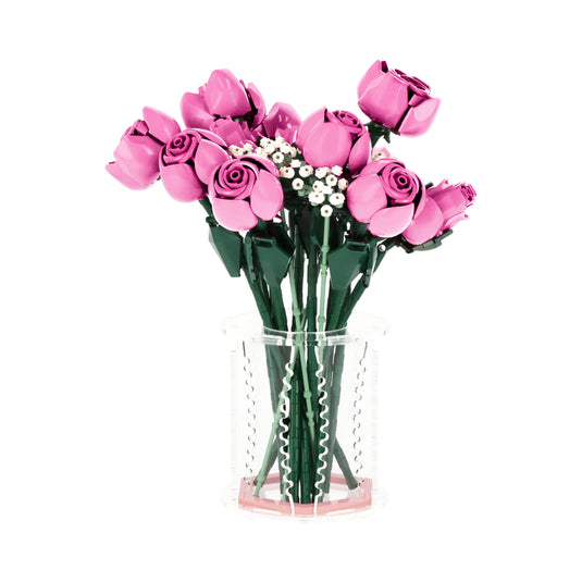 Display Vase For LEGO 10374 Bouquet of Pink Roses