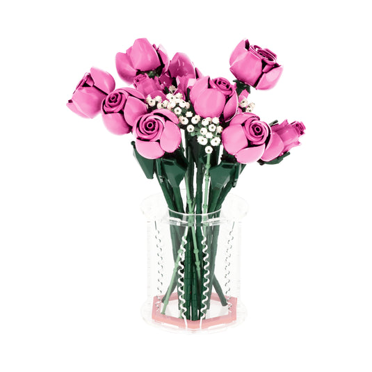 Display Vase For LEGO 10374 Bouquet of Pink Roses