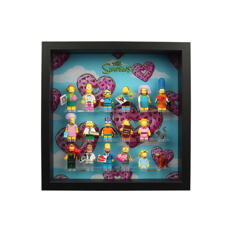 Load image into Gallery viewer, Lego 71009 Simpsons Series 2 Minifigure Display Case Insert for IKEA SANNAHED Frame (25x25cm)
