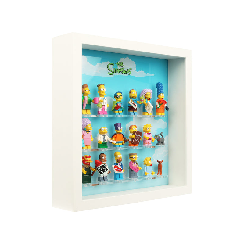 Load image into Gallery viewer, Lego 71009 Simpsons Series 2 Minifigure Display Case Insert for IKEA SANNAHED Frame (25x25cm)
