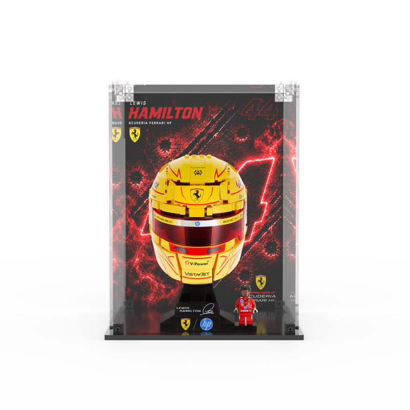 Load image into Gallery viewer, LEGO 43022 Scuderia Ferrari HP Lewis Hamilton Helmet - Display Case
