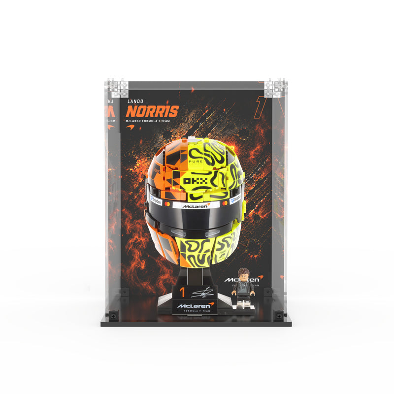 Load image into Gallery viewer, LEGO 43023 McLaren Mastercard F1 Team Lando Norris Helmet - Display Case

