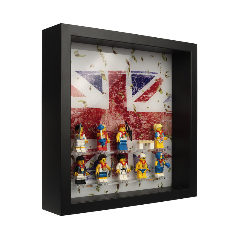 Load image into Gallery viewer, Lego 8909 Team GB Minifigure Display Case Insert for IKEA SANNAHED Frame (25x25cm)
