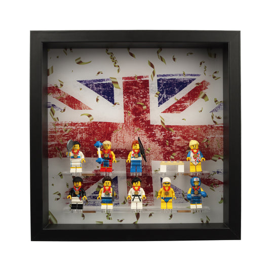 Lego 8909 Team GB Minifigure Display Case Insert for IKEA SANNAHED Frame (25x25cm)