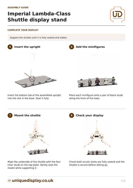 UniqueDisplay Lambda Shuttle - Assembly-Guide