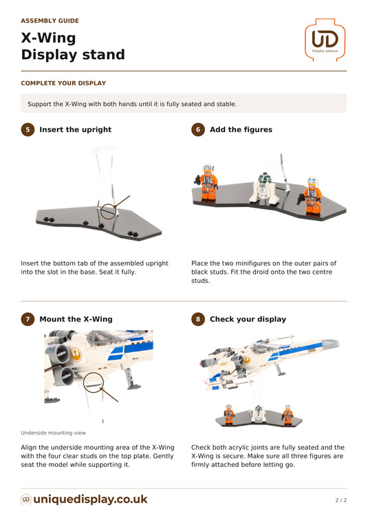 UniqueDisplay LEGO X-Wing - Assembly-Guide