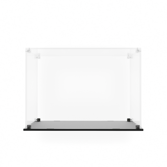 Empty clear acrylic display case for LEGO Disney Pua 43292 with black base