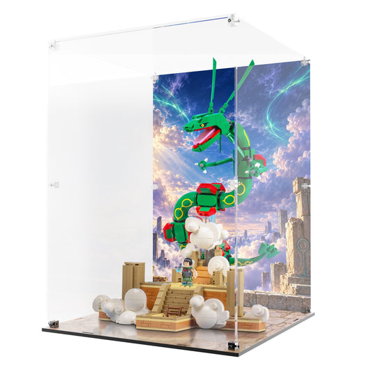 LEGO 72168 Pokémon Rayquaza Display Case | UniqueDisplay