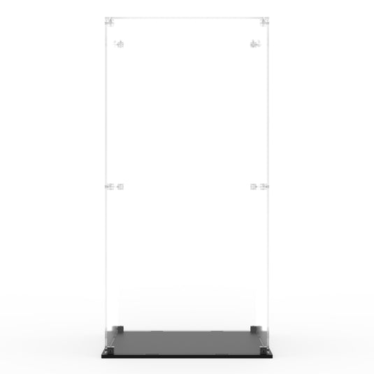 Empty clear acrylic display case for LEGO 75455 Boba Fett with black base