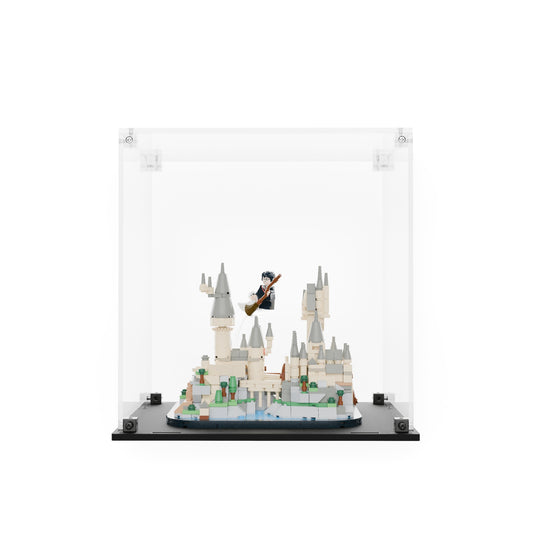 Clear display case with model