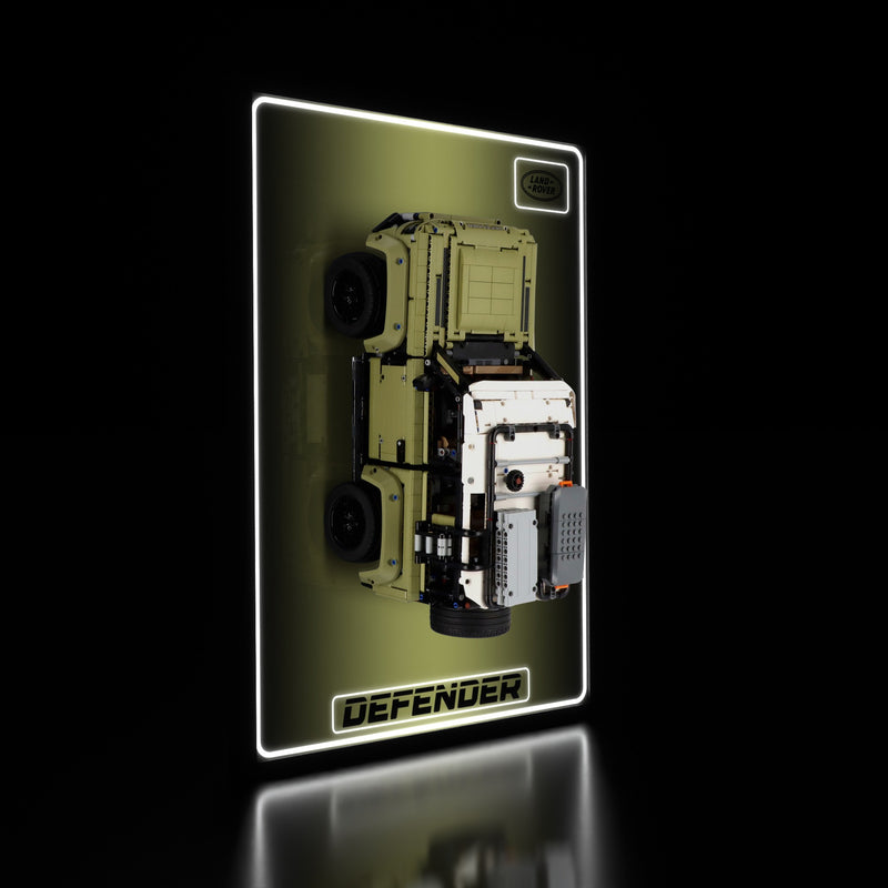 Land Rover Defender England Models LED Wall Display for LEGO 42110 Land Rover Defender | UniqueDisplay