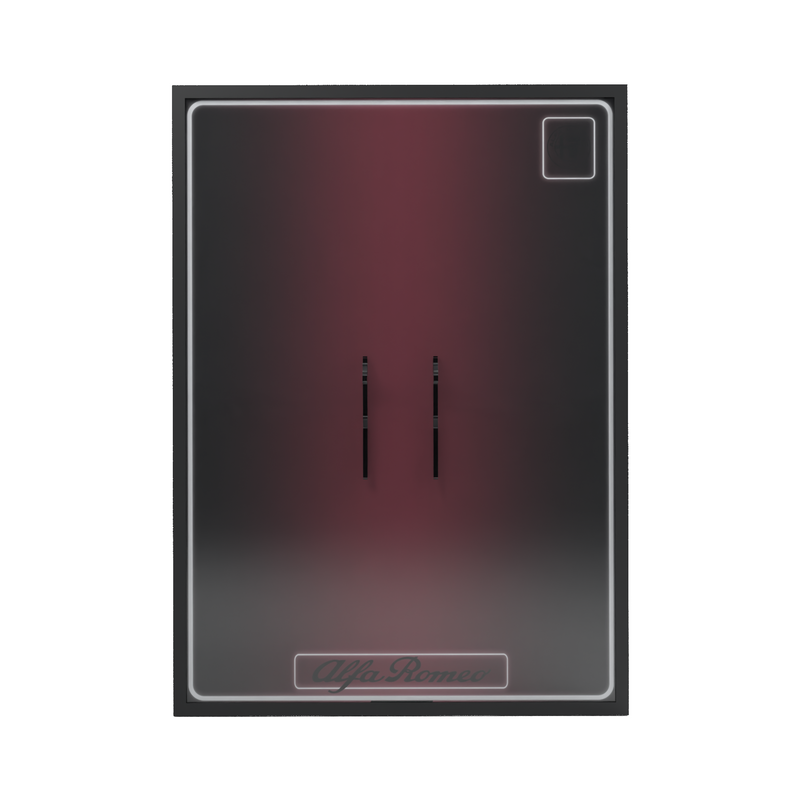 Load image into Gallery viewer, LED wall display for CaDA C64005W Alfa Romeo F1 ORLEN C42, front view without model showing mounting supports
