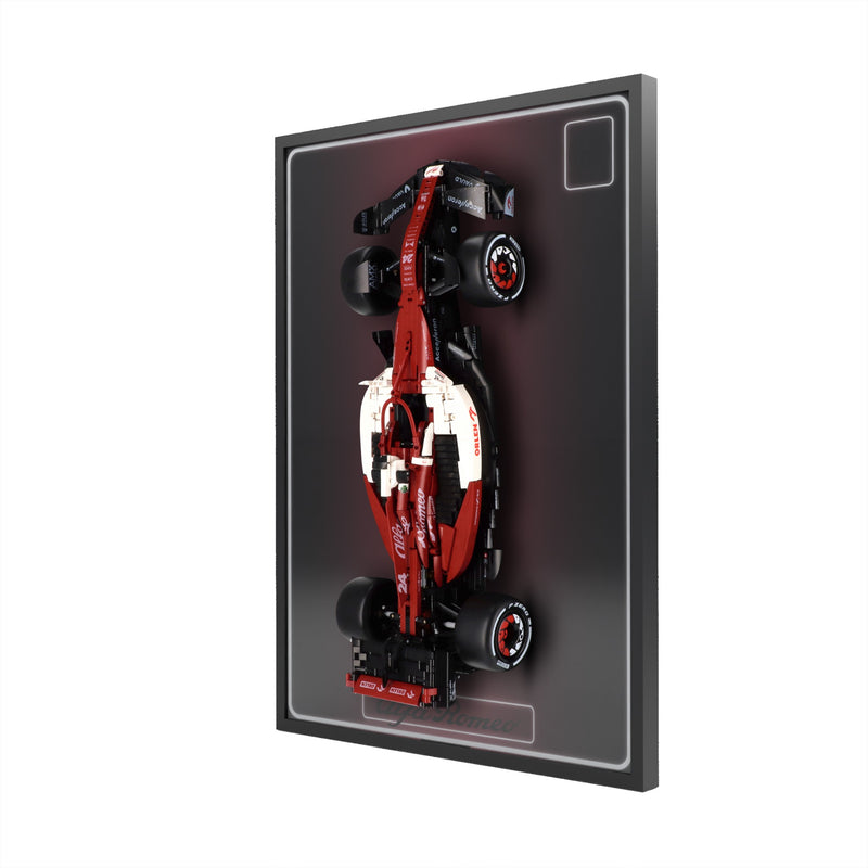 Load image into Gallery viewer, LED wall display for CaDA C64005W Alfa Romeo F1 ORLEN C42, right angle in ambient light with model
