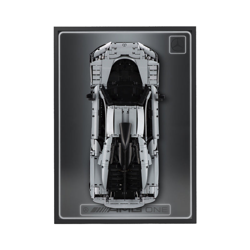 Load image into Gallery viewer, LED wall display for CaDA C61503W Mercedes-AMG ONE, straight-on view in ambient light with model
