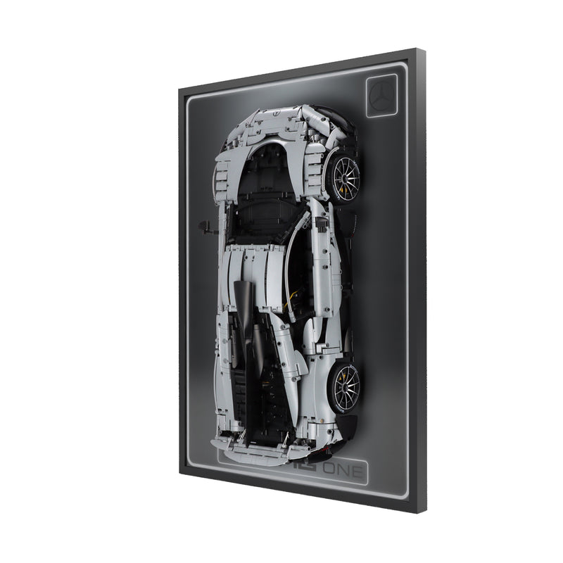 Load image into Gallery viewer, LED wall display for CaDA C61503W Mercedes-AMG ONE, right angle in ambient light with model
