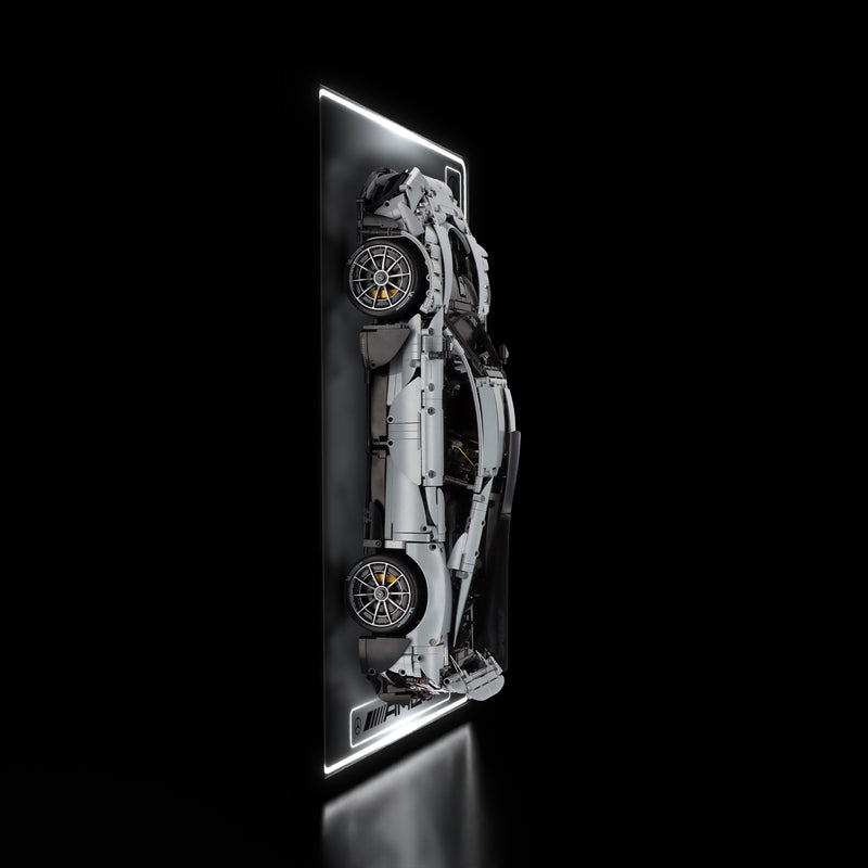 Load image into Gallery viewer, LED wall display for CaDA C61503W Mercedes-AMG ONE, illuminated side view with model
