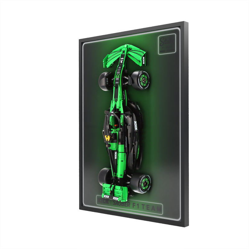 Load image into Gallery viewer, LED wall display for CaDA C64010W KICK Sauber F1 Team C44, right angle in ambient light with model
