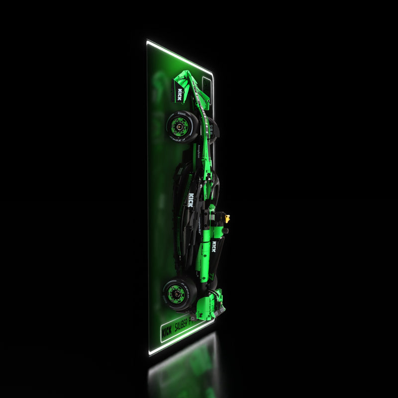Load image into Gallery viewer, LED wall display for CaDA C64010W KICK Sauber F1 Team C44, illuminated side view with model
