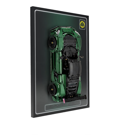 LED wall display for CaDA C61511W Lotus Exige Cup 430, left angle in ambient light with model