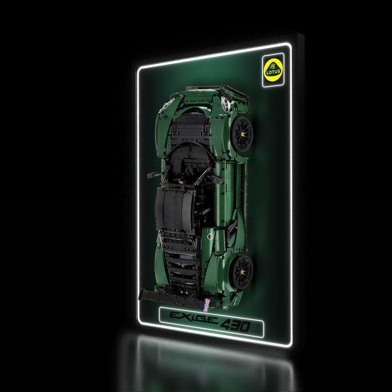 Load image into Gallery viewer, LED wall display for CaDA C61511W Lotus Exige Cup 430, illuminated right angle with model
