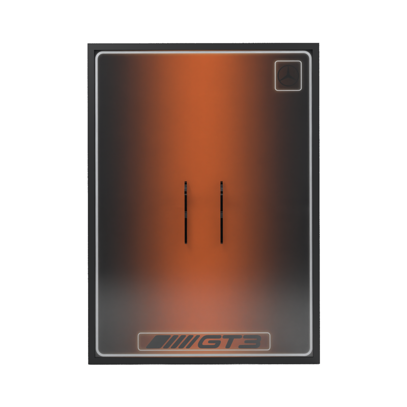 Load image into Gallery viewer, LED wall display for CaDA C64008W Mercedes-AMG GT3, front view without model showing mounting supports
