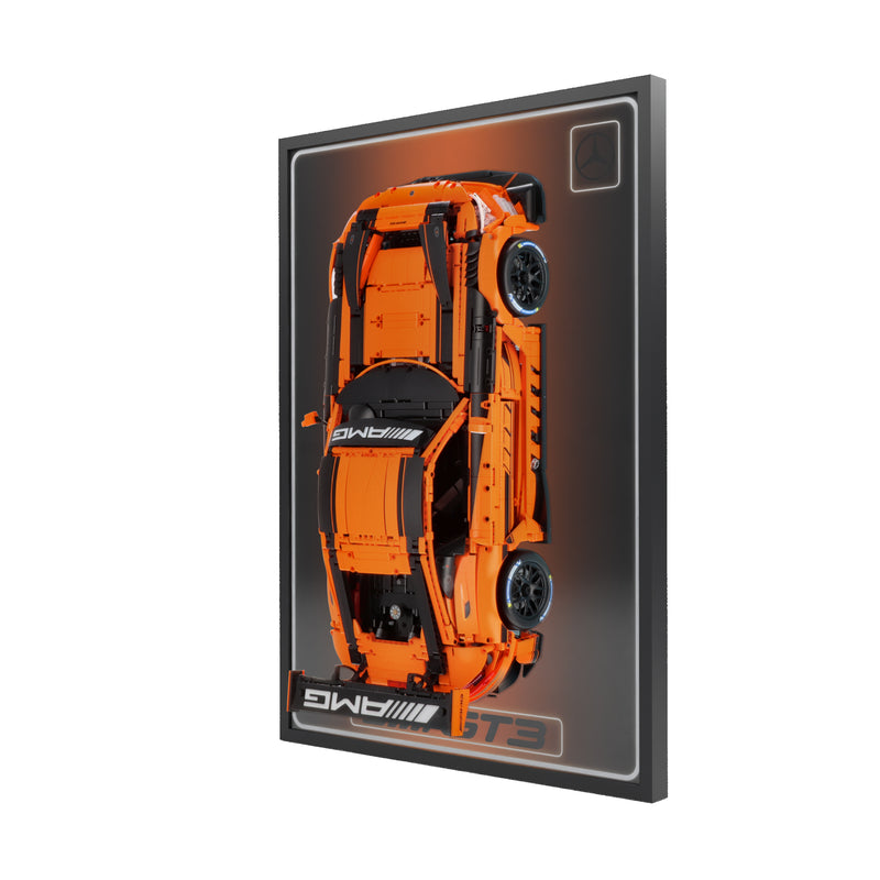Load image into Gallery viewer, LED wall display for CaDA C64008W Mercedes-AMG GT3, right angle in ambient light with model
