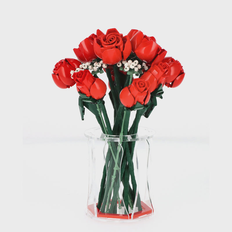 Load and play video in Gallery viewer, Display Vase For LEGO 10328 Bouquet of Roses
