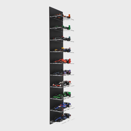 Wall Mounted Display for 10 x LEGO Speed Champions: Formula 1 Range
