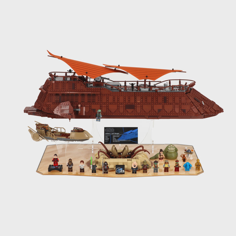 Load and play video in Gallery viewer, LEGO 75396 Jabba’s Sail Barge and LEGO 75397 Desert Skiff and Sarlacc Pit - Display Stand
