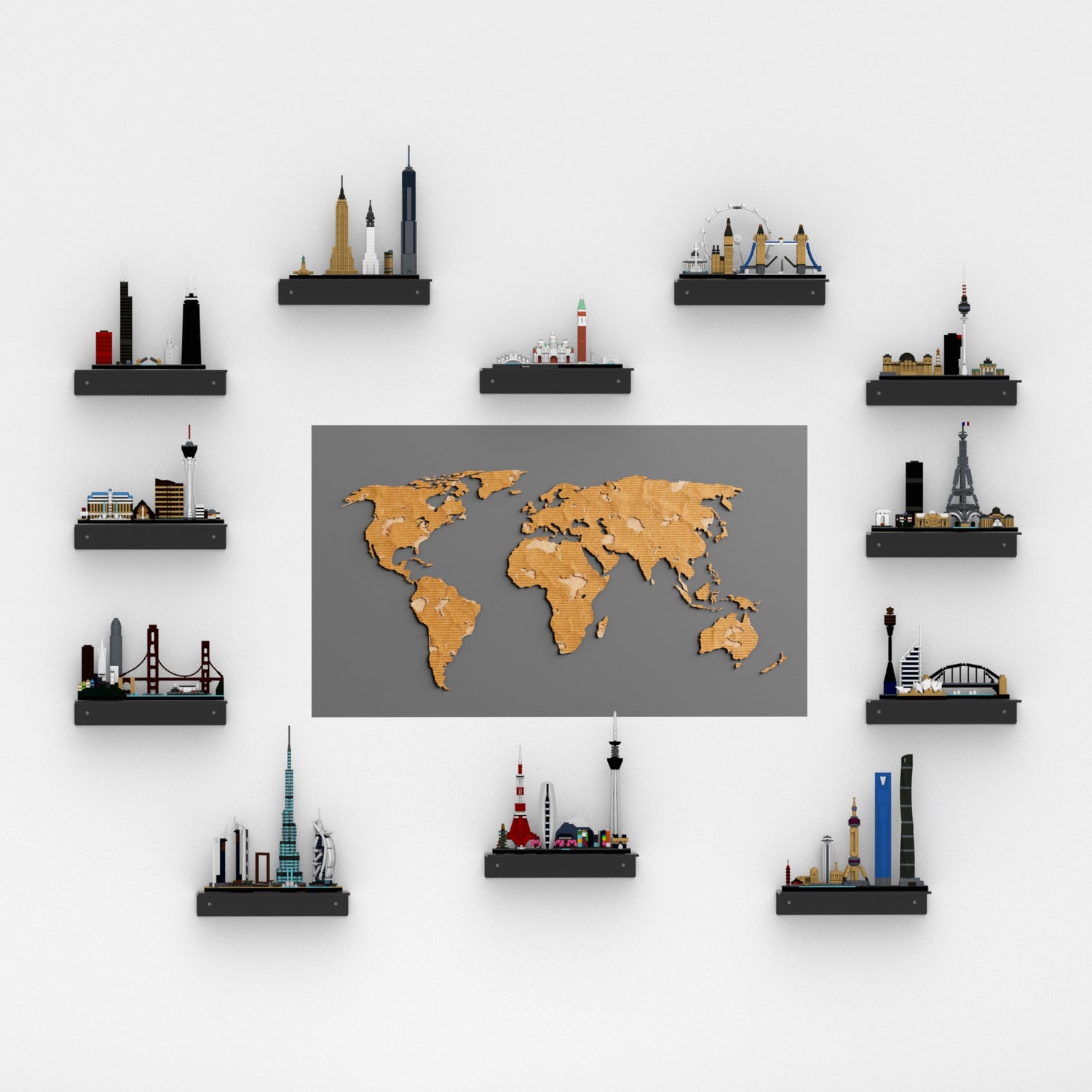Display Shelf for Lego Architecture Cities Uniquedisplay.co.uk